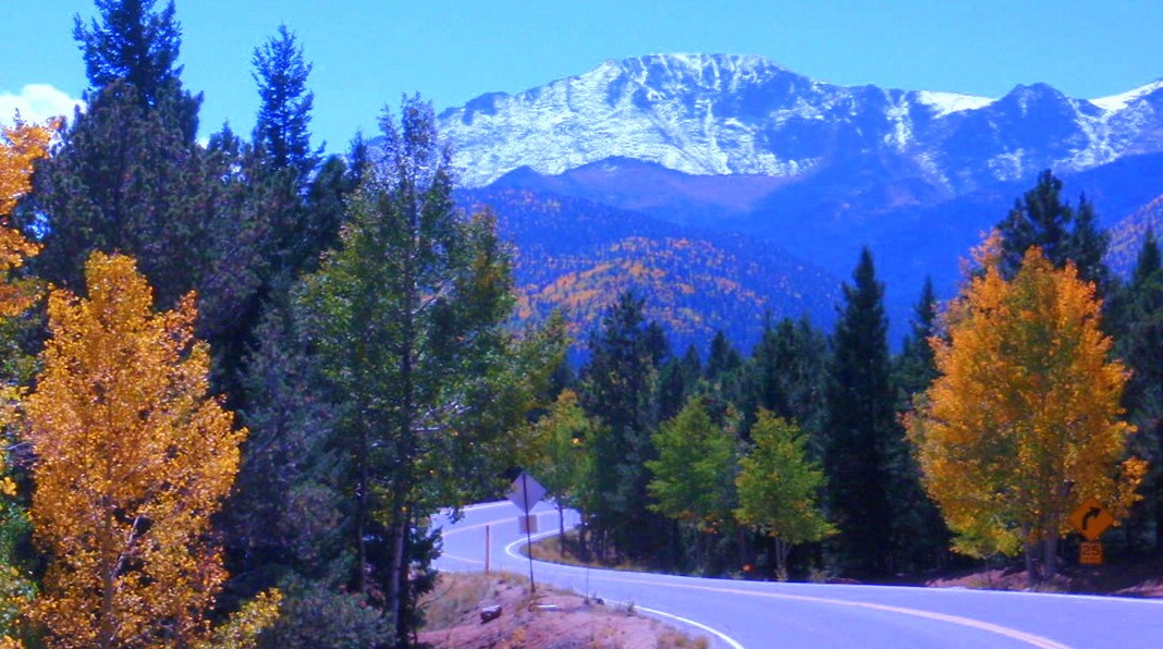 Pikes Peak in the Fall.